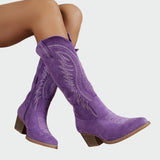 Valentina - Botas ocidentais bordadas e elegantes