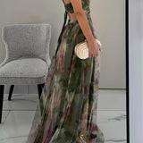Carlota - Vestido longo de Mulher com estampa floral encantadora