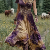 Serena - Vestido Comprido Curto Floral