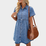 Sílvia - Vestido de Jeans Diário