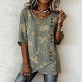 Helena - Blusa Floral de Corte Solto