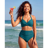 Sabina - Biquíni 2 em 1 de Cintura Alta com Controlo de Barriga