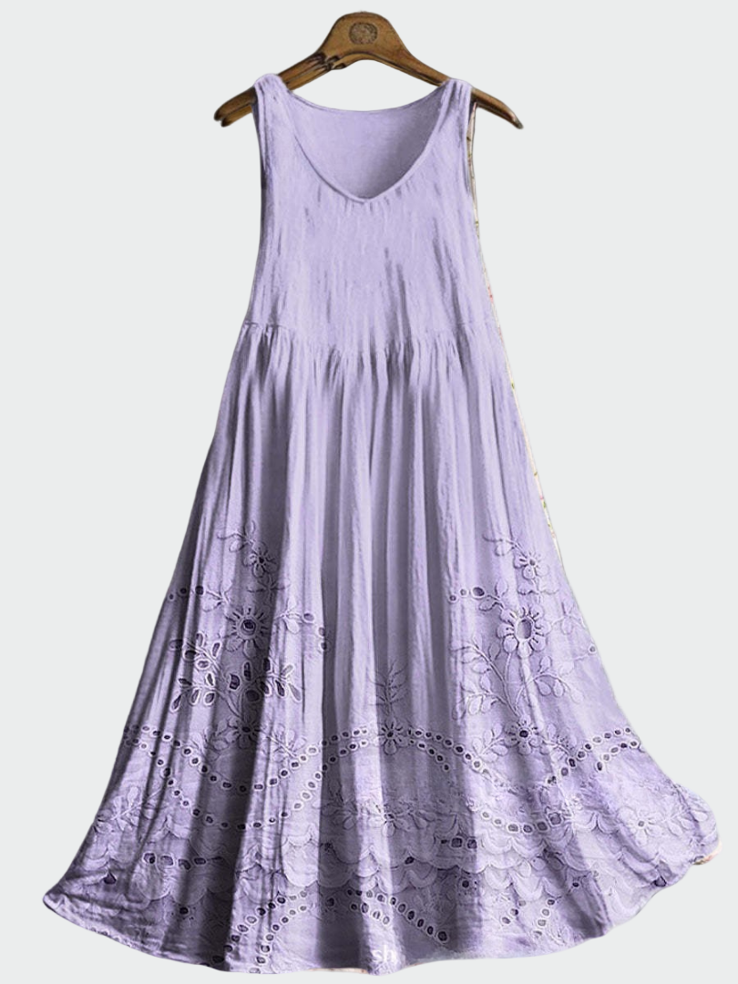 Laura - Vestido com Renda Inglesa