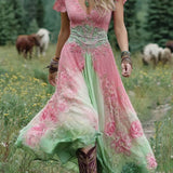 Serena - Vestido Comprido Curto Floral