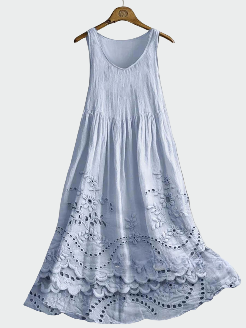 Laura - Vestido com Renda Inglesa