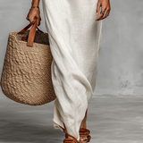 Fátima - Vestido Comprido de Linho Minimalista