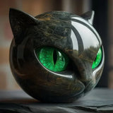 Gato Preto - Escultura Mística