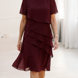 Julieta - Vestido Elegante Fluido com Folhos