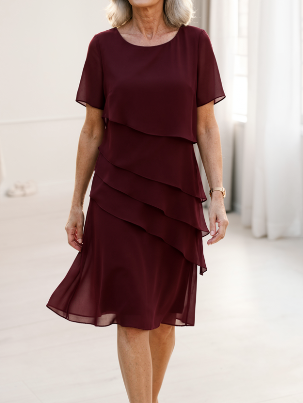 Julieta - Vestido Elegante Fluido com Folhos