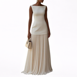 Celeste - Vestido Comprido Plissado