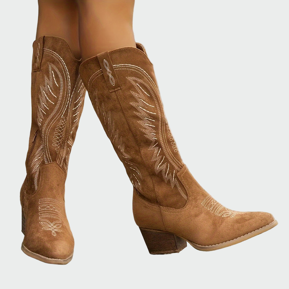 Valentina - Botas ocidentais bordadas e elegantes