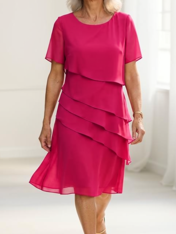 Julieta - Vestido Elegante Fluido com Folhos