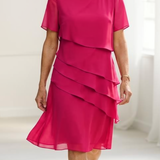 Lídia - Vestido Ruffle de Conforto Elegante