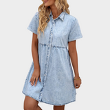 Sílvia - Vestido de Jeans Diário