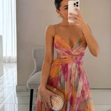 Carlota - Vestido longo de Mulher com estampa floral encantadora