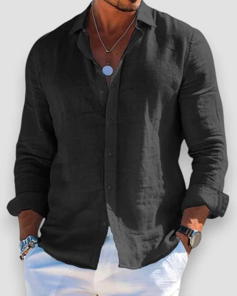 António - Camisa Casual de Linho