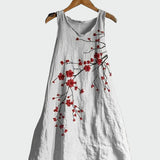 Lia - Vestido com Estampa de Cerejeiras