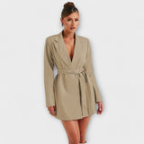 Lina - Vestido blazer com decote em V
