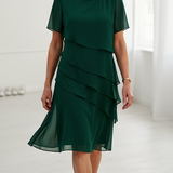 Julieta - Vestido Elegante Fluido com Folhos