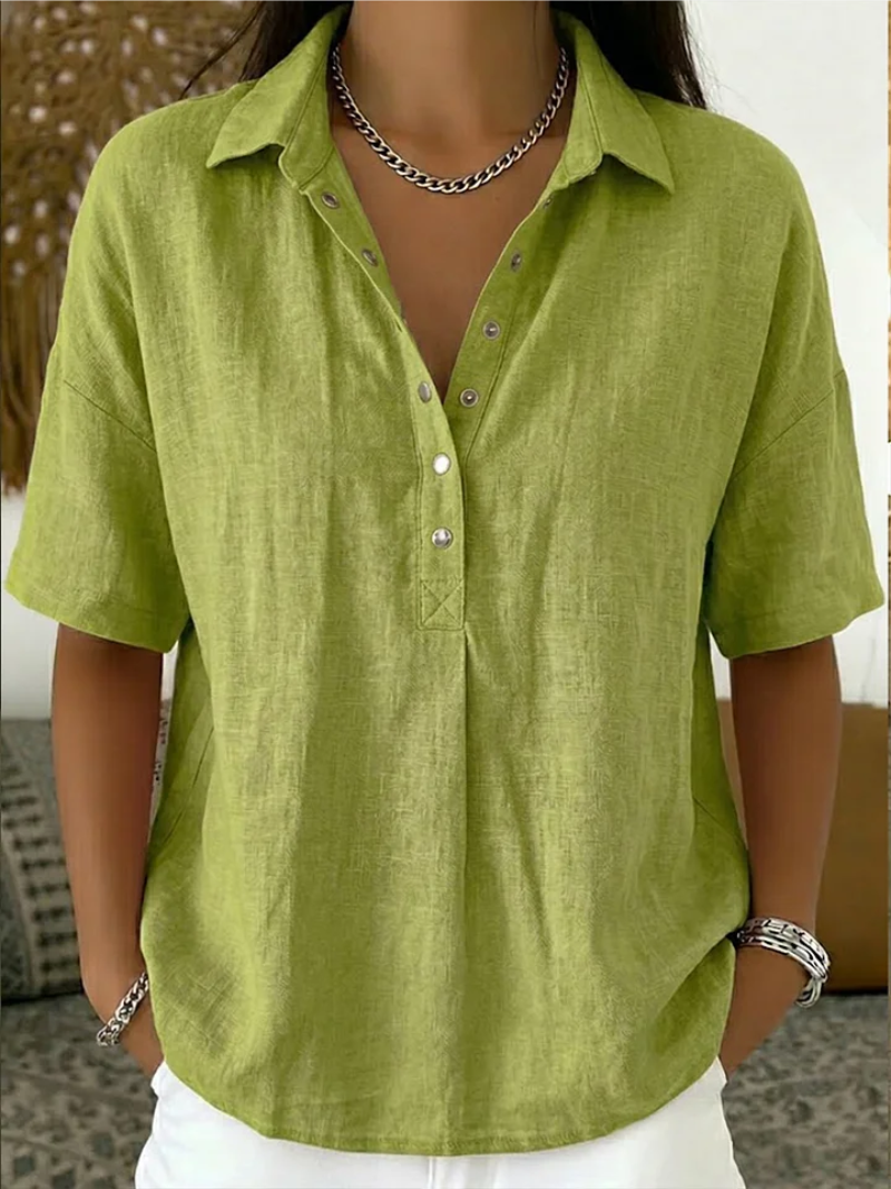 Douro - Blusa com Gola e Detalhe em Botões