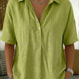 Douro - Blusa com Gola e Detalhe em Botões