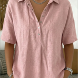 Douro - Blusa com Gola e Detalhe em Botões
