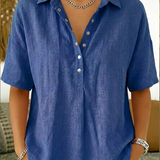 Douro - Blusa com Gola e Detalhe em Botões