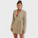 Lina - Vestido blazer com decote em V