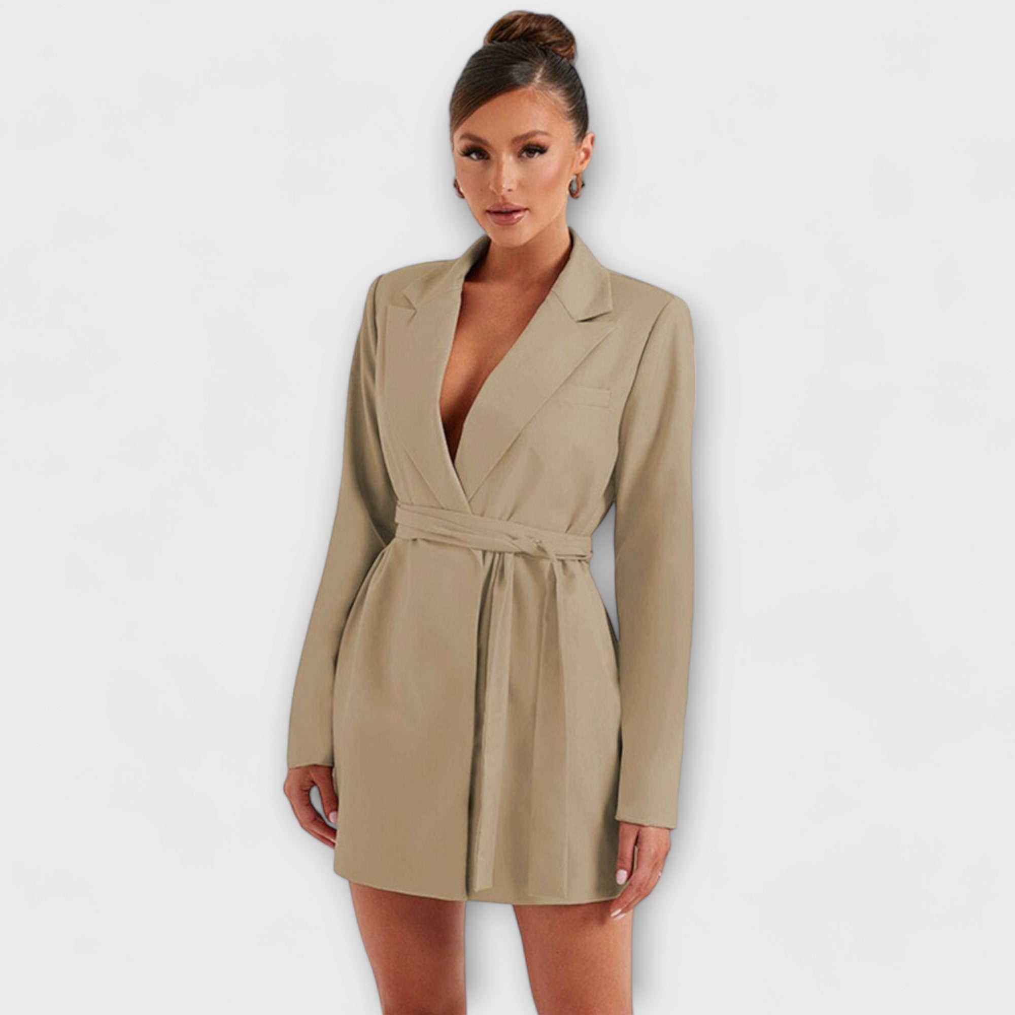 Lina - Vestido blazer com decote em V