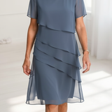 Julieta - Vestido Elegante Fluido com Folhos
