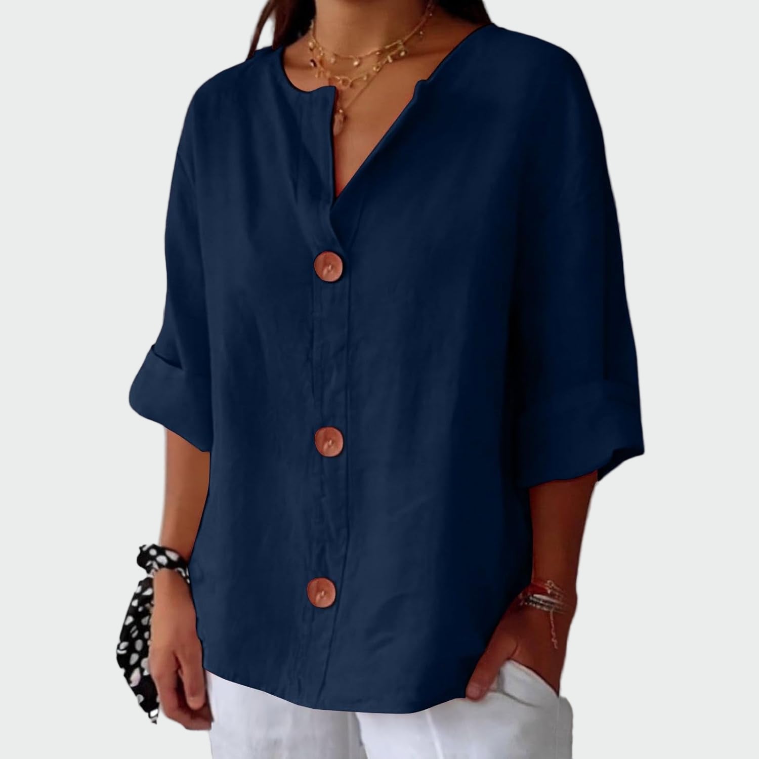 Rosa - Blusa casual com textura