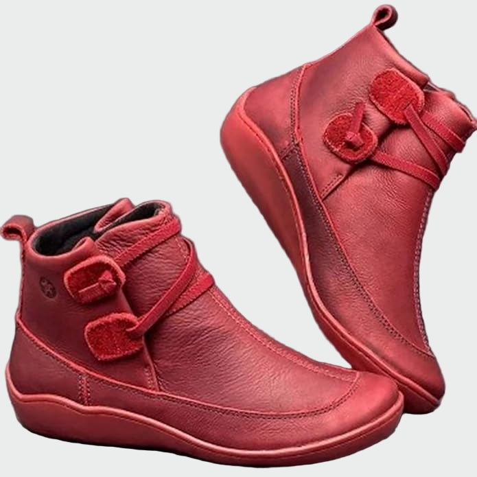Carolina - Botins ortopédicos de couro premium