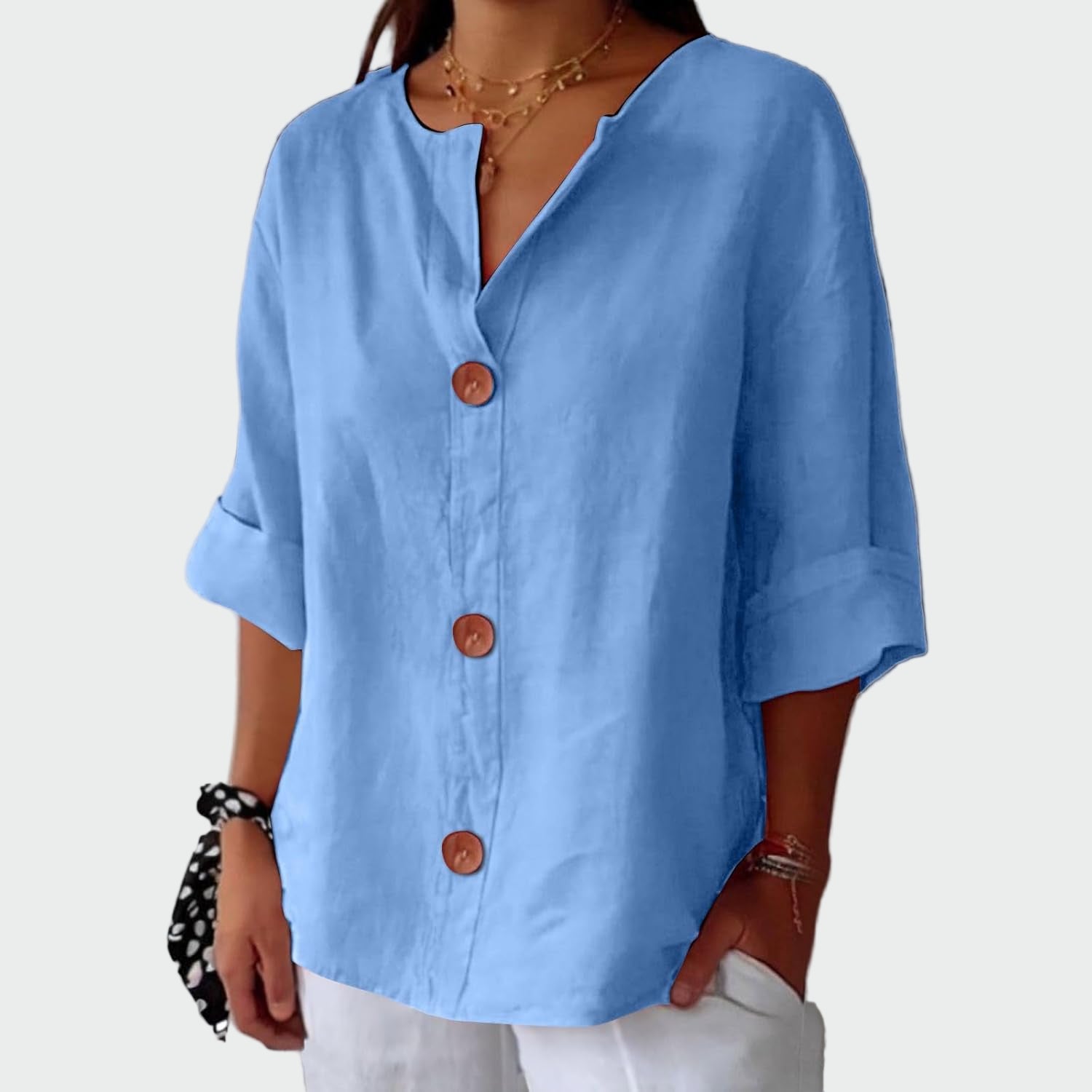 Rosa - Blusa casual com textura