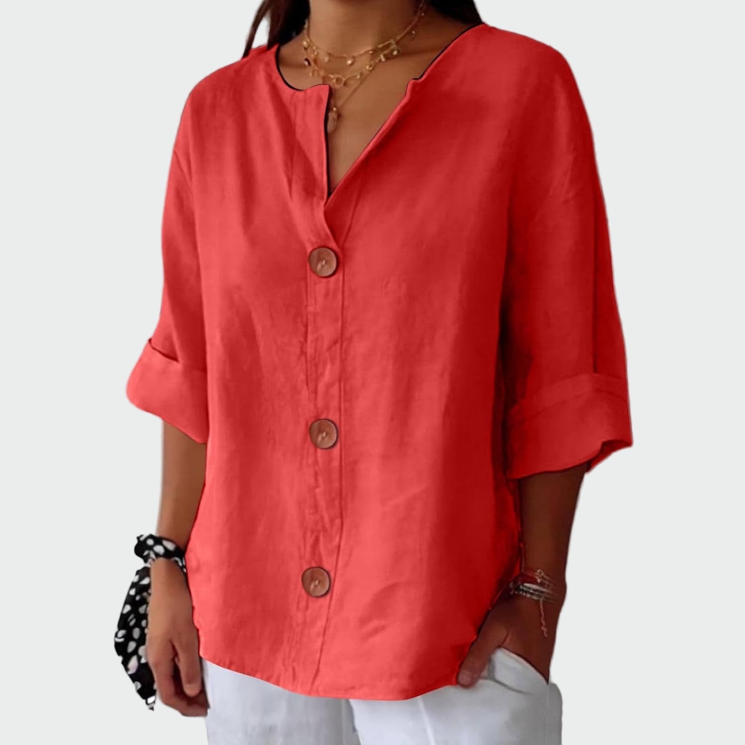 Rosa - Blusa casual com textura