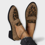 Violeta - Sapatos femininos elegantes com padrão de leopardo