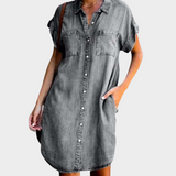 Maria - Vestido de ganga descontraído