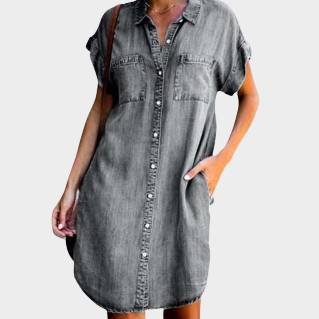 Maria - Vestido de ganga descontraído