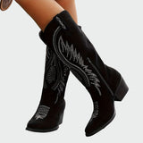 Valentina - Botas ocidentais bordadas e elegantes