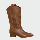 Patrícia - Botas de cowboy ocidentais em pele