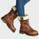 Carolina - Botim de Inverno em Couro com Forro