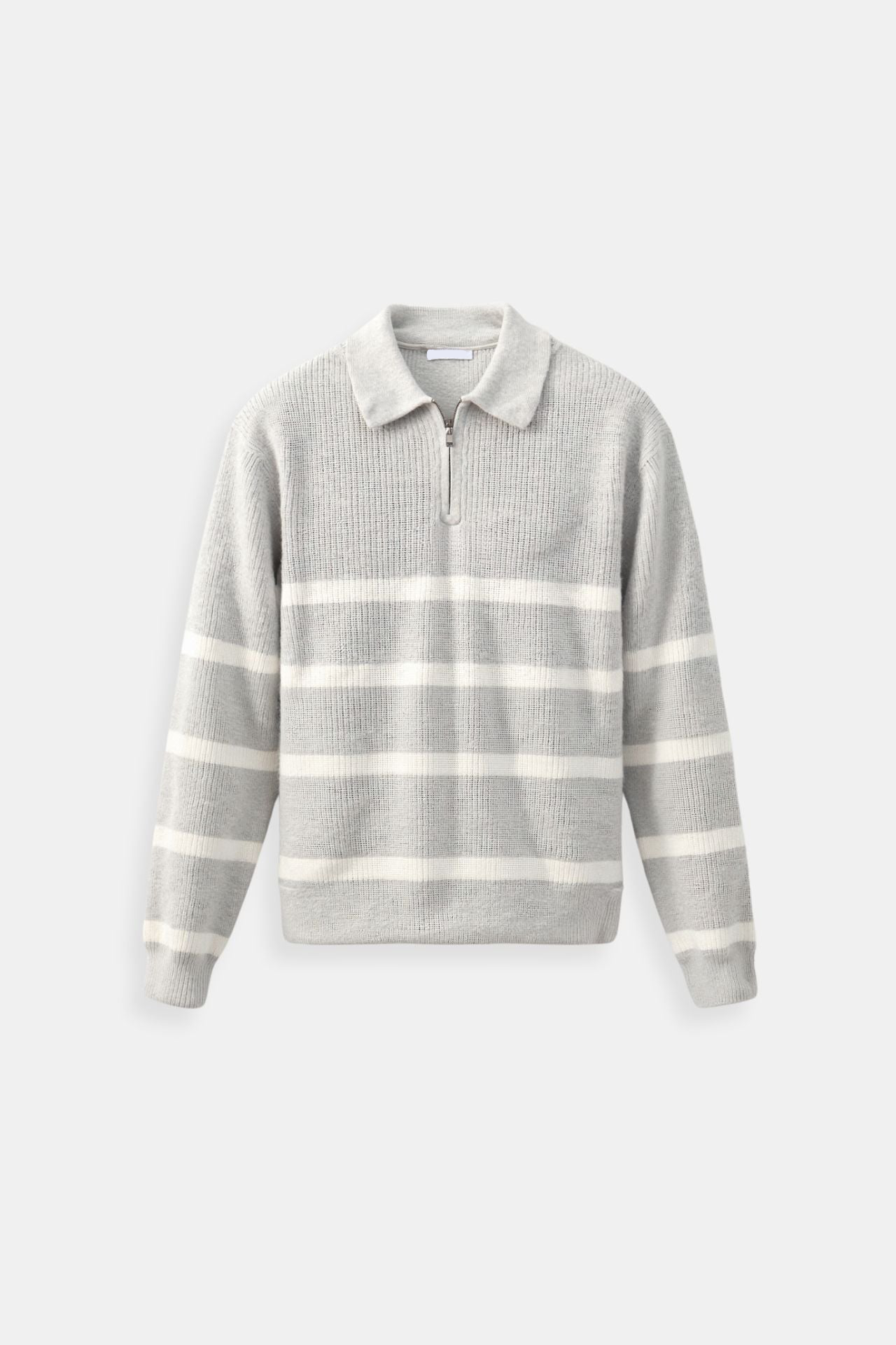 Hugo - Sweater Meio Zíper Listrado