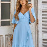 Clara - Vestido Médio Azul-Claro