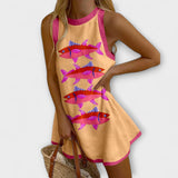 Célia - Vestido Pequeno Estampa Sardinha