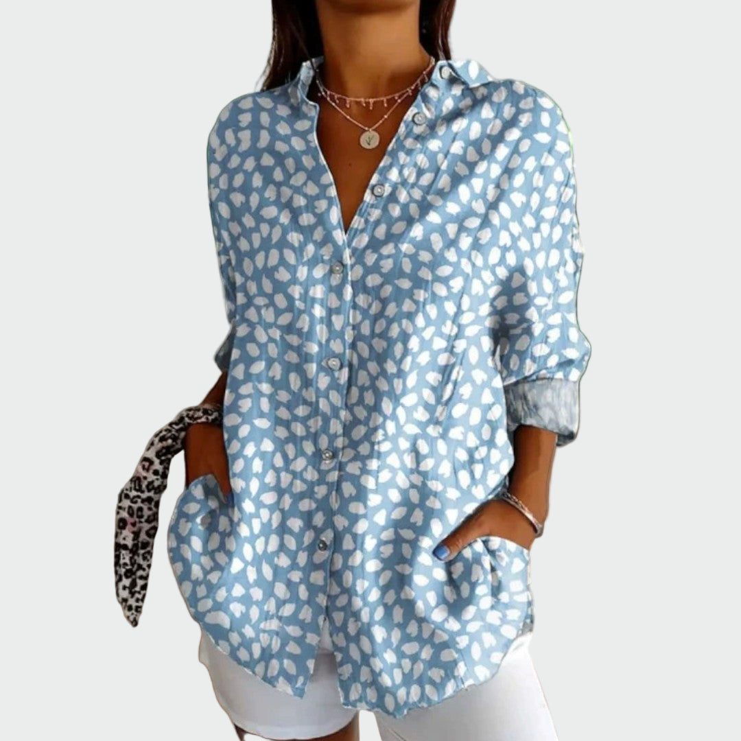 Vanessa - Camisa estilosa com estampa floral