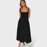 Maribel - Vestido Médio decote quadrado
