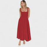 Maribel - Vestido Médio decote quadrado