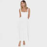 Maribel - Vestido Médio decote quadrado
