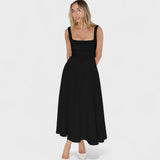 Maribel - Vestido Médio decote quadrado