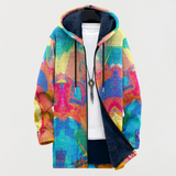 Lurdes - Sweatshirt com padrão artístico colorido