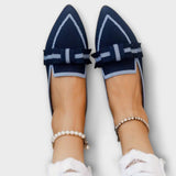 Valentina - Sapatos femininos planos com design de nó